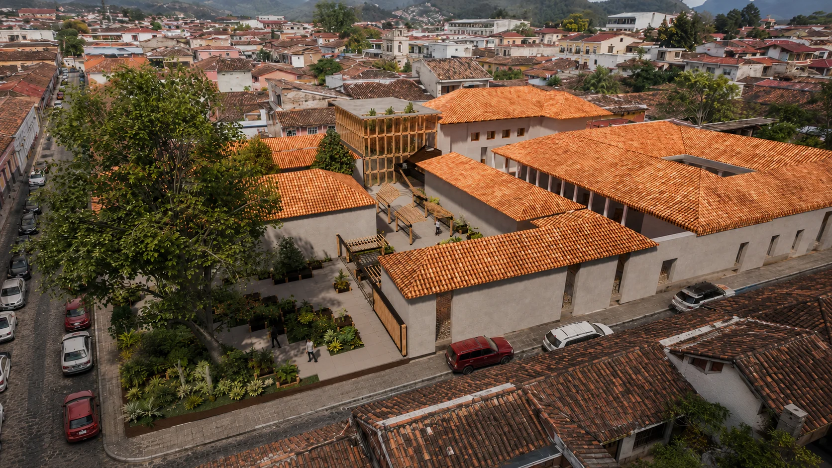 Vista aérea del conjunto de La Enseñanza